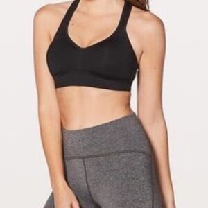 Lululemon Athletica Speed Up Bra Sz 6 Molded Black High Support for C D Cup